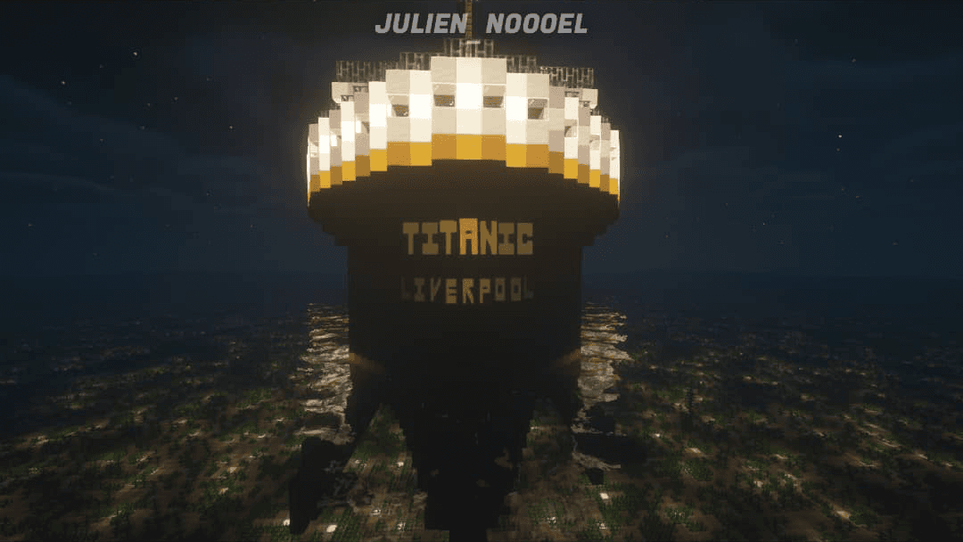 Construction du Titanic sur Minecraft 2