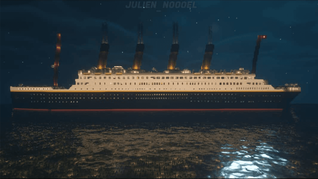 Construction du Titanic sur Minecraft