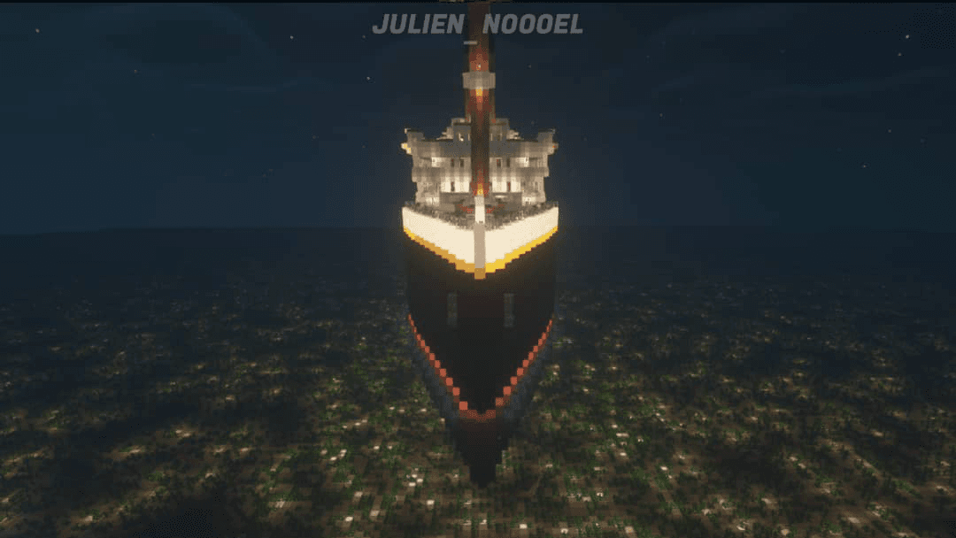 Construction du Titanic sur Minecraft 4